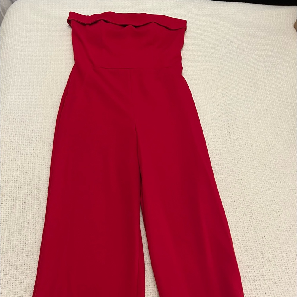 Elegant Red Women's Jumpsuit